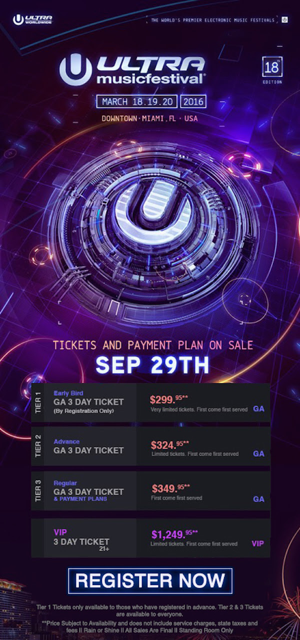 Ultra Music Festival Miami Announces Ticketing Information For 2016