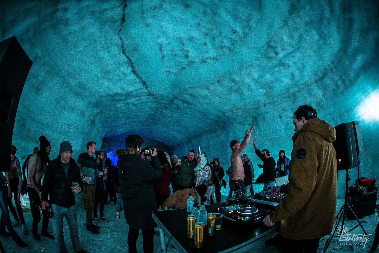 into the glacier 3