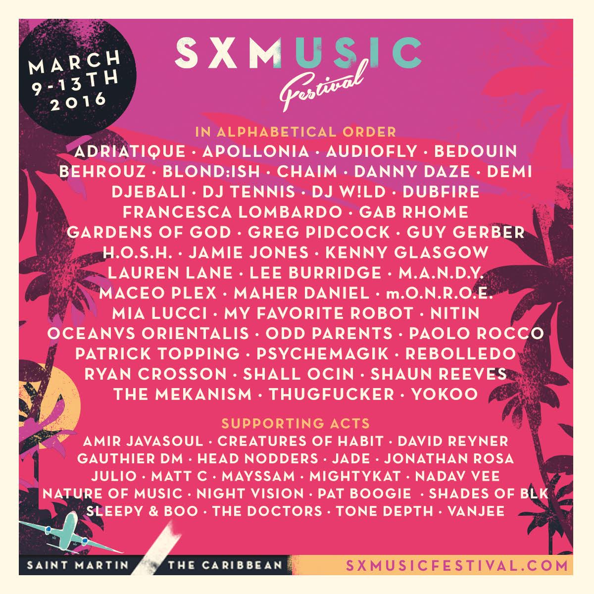 sxmusic festival-full lineup