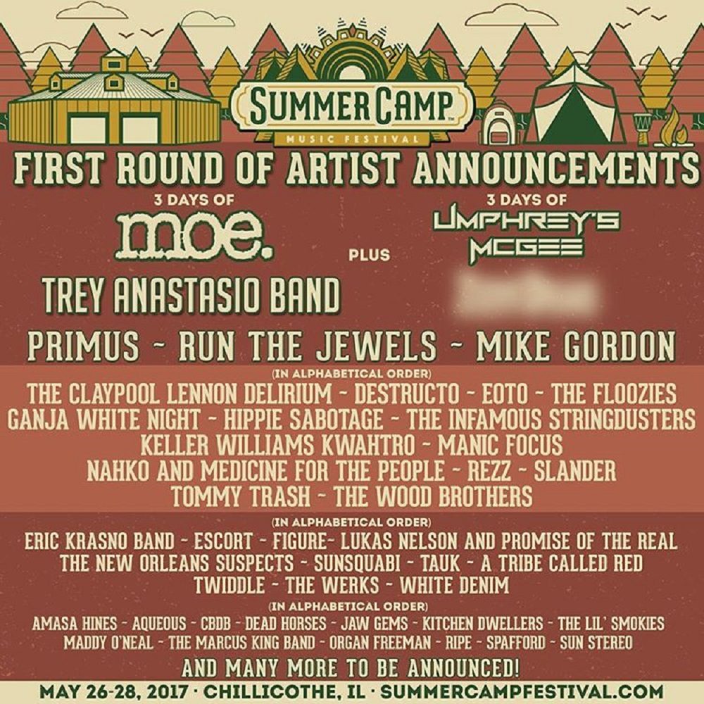 Summer Camp Announces Initial 2017 Lineup By The Wavs